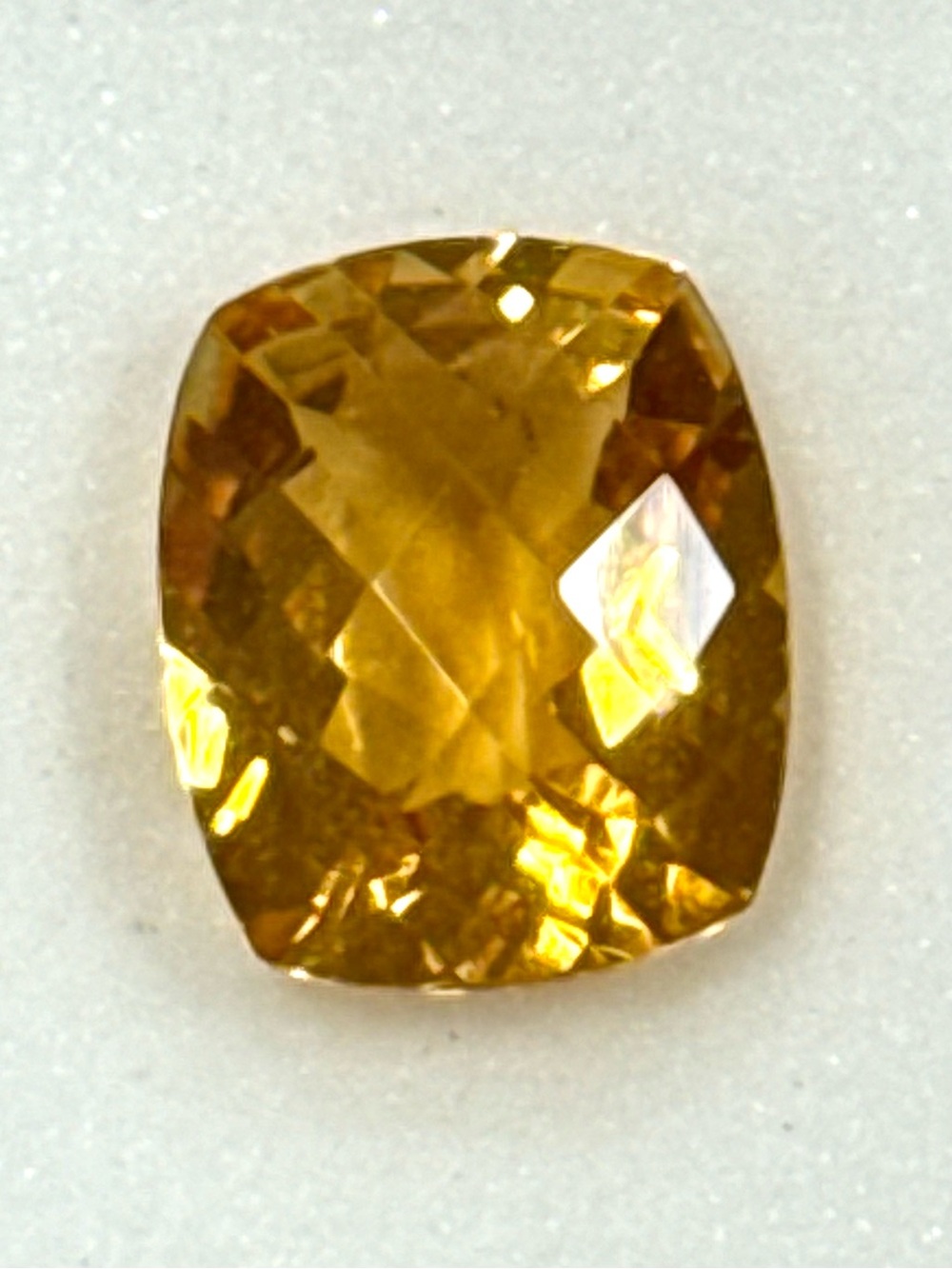 Citrine Cushion Cut 3.05ct Golden Honey Color Natural Loose Gemstone